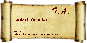 Tunkel Aranka névjegykártya